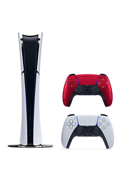 Sony Playstation 5 Slim Digital 825 GB + 2. Volcanic Kırmızı Dualsense İthala...