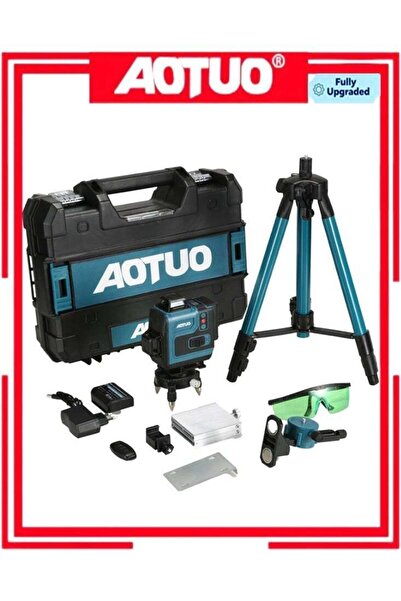 AOTUO 16 Line Laser Level 4x360° Self-Leveling Green Laser Level with Tripod