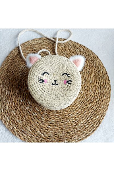 Özeniş حقيبة القش القط