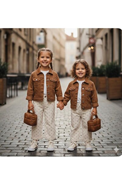 JABBER 3-Piece Set with Polka Dot Pants, Short Sleeve T-Shirt and Stylish Jac...