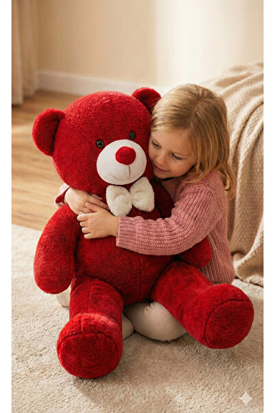 BUGİ HOME COLLECTİON Peluş Ayıcık Sevgililer Günü Özel 80cm Tatlı Uyuma Oyunc...