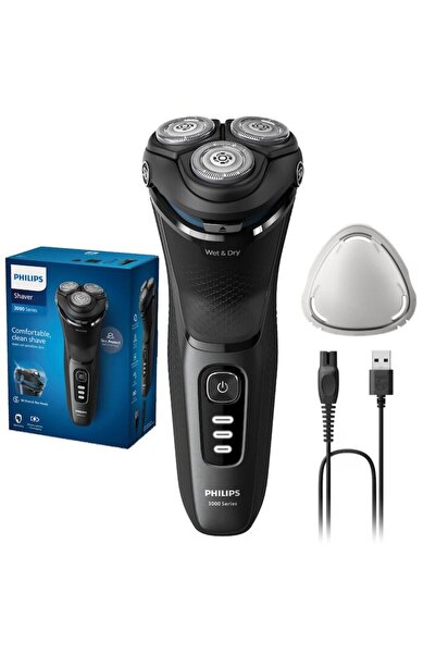 Philips Aparat de ras Shaver Seria 3000 S3244/12, barbierit umed şi uscat, fa...