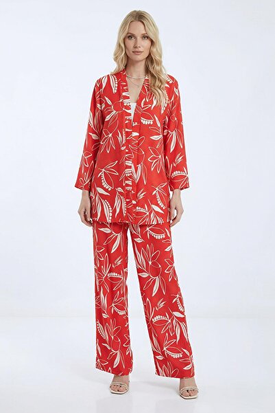 Rays 121 Set kimono cu model roz