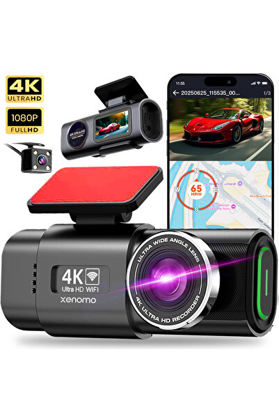xenomo Car DVR Xenomo® ROAD-X, 4K, voice commands, G-Sensor, rear camera