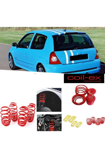 X POWER TUNİNG Renault Clio 2 Hb (1998-2006) Coil-Ex 3.5 cm Helezon Spor Yay
