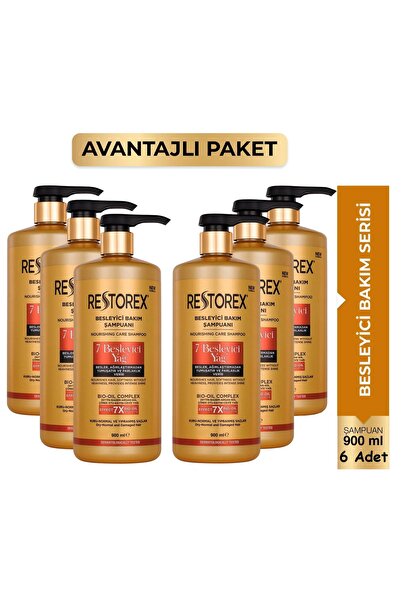 Restorex 7 Besleyici Yağ Şampuan 900 ml x 6 Adet