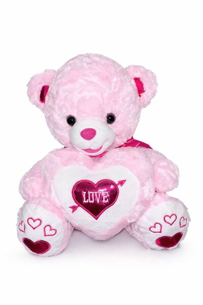 ZİVENTA 40 Cm Peluş Ayıcık Sevgililer Günü & Çocuklar İçin Özel Hediye Love K...