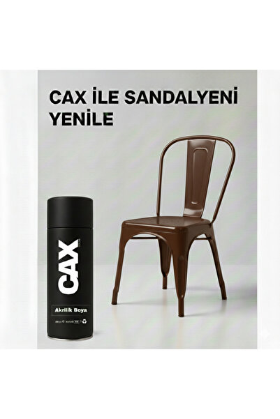 caxcolors CAX COLORS Metal Ahşap Plastik Sandalye Sprey Boya 400ml - Çizilmel...