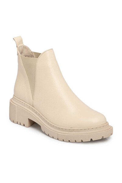 Tergan Bej Hakiki Deri Kadın Bot - K25K1BT68289-B19