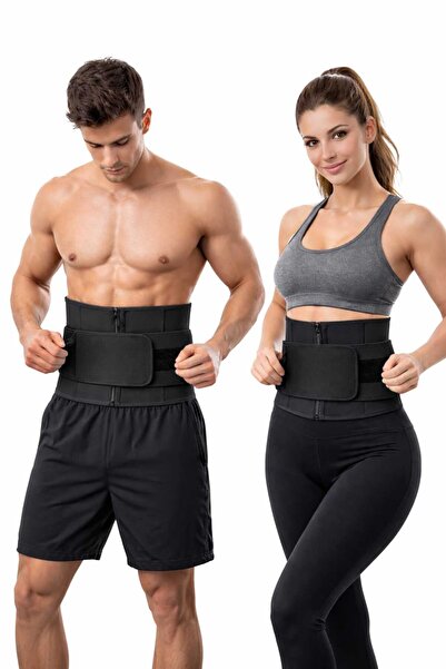 miresa Sauna Effect Thermal Waist Belt – Zippered & Velcroed – Sweat-Enhancin...