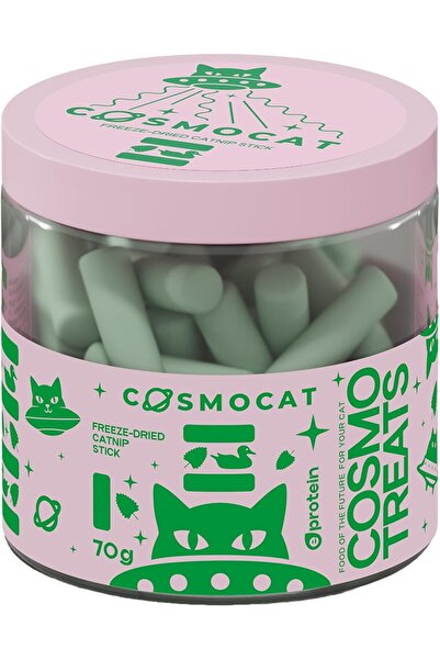 Cosmopet مكافآت كوزموكات المجففة بالتجميد للقطط، عصا النعناع البري، بروتين إي...
