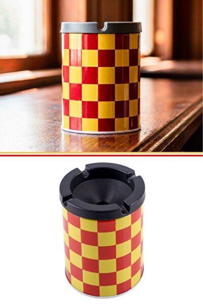 Flora Galatasaray Desenli Metal Gövdeli Kokusuz Dumansız Küllük, Koku Hapsetm...