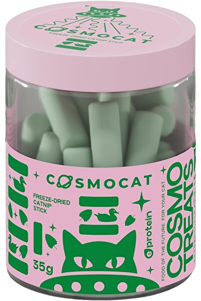 Cosmopet مكافآت كوزموكات المجففة بالتجميد للقطط، عصا النعناع البري، بروتين إي...