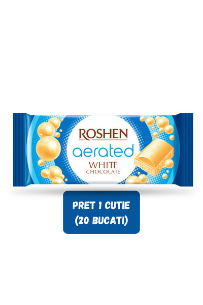 Roshen SET 20 BUCĂȚI Ciocolată albă aerată 80g