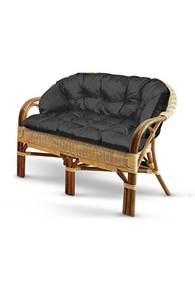 Other Pernă de grădină 190x40 cm pentru canapea, bancă, impermeabilă, neagră