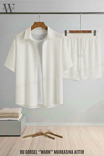 warn Unisex Bürümcük Short Sleeve Shirt Shorts Bottom Top Set Summer Flexible...
