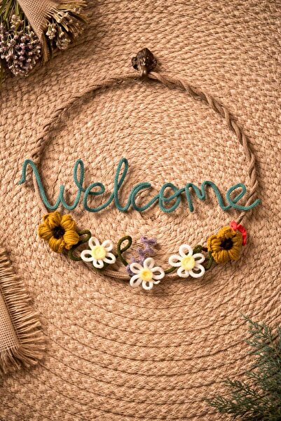 Cömert's El yapımı Trikotin yazı Duvar dekoru Kapı Süsü kişiye özel örgü isim