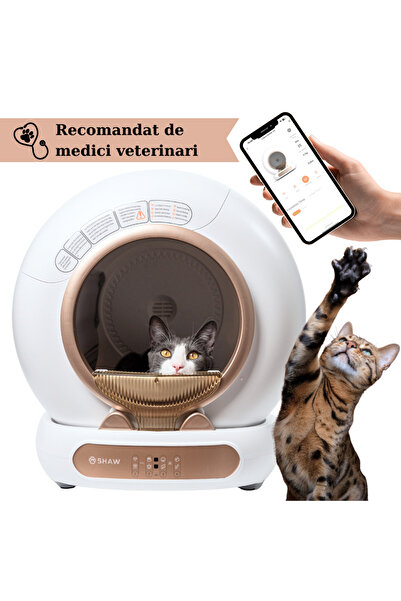 SHAW ® V4 Έξυπνη αυτοκαθαριζόμενη λεκάνη για γάτες με ιονισμό και έλεγχο μέσω...