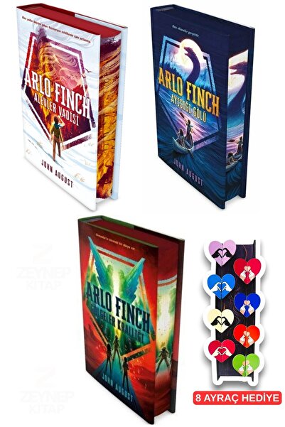 İndigo Kitap Arlo Finch 3 Kitap Set - Ciltli-8'li Özel Tasarım Kalp Ayraç Hed...