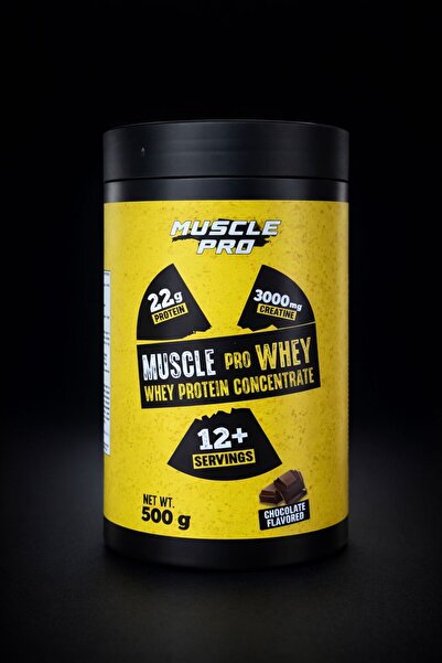 MUSCLE PRO Whey Protein 500 g | 22 g Protein | 3000 mg Kreatin | Çikolata