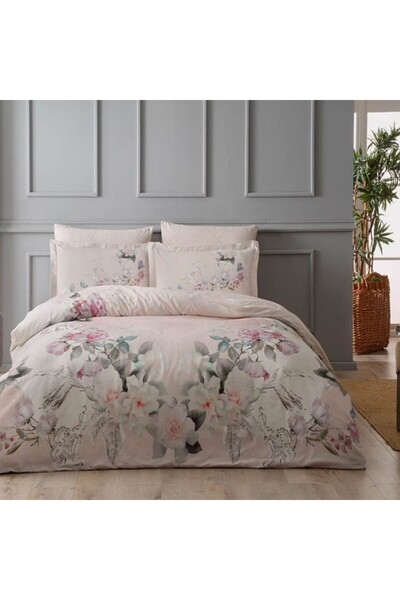 Taç Double satin bed linen, 6 pieces, Tac Delux, Digital Mosca