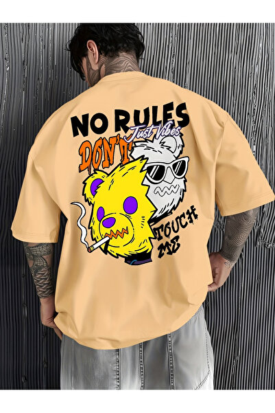 Flow touch Printed oversize unisex t-shirt white