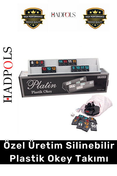 HadPols #OkeyTakimi Platin Plastik Silinebilir Çizilmez Leke Tutmaz Kaliteli ...