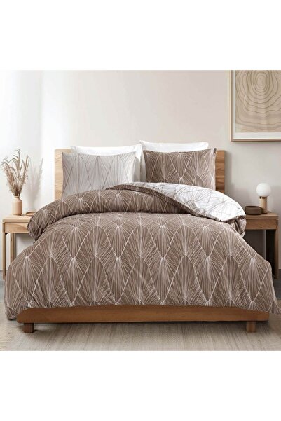 Class-Majoli Lenjerie de pat bumbac 100% ranforce, Bahar Home, Ravel stone li...