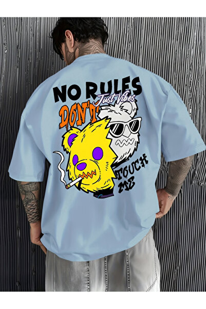 Flow touch Printed oversize unisex t-shirt white