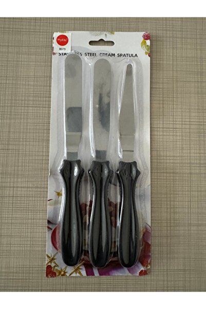 ZUZU PASTA MALZEMELERİ Krema Sıvama Spatula Seti 3'lü