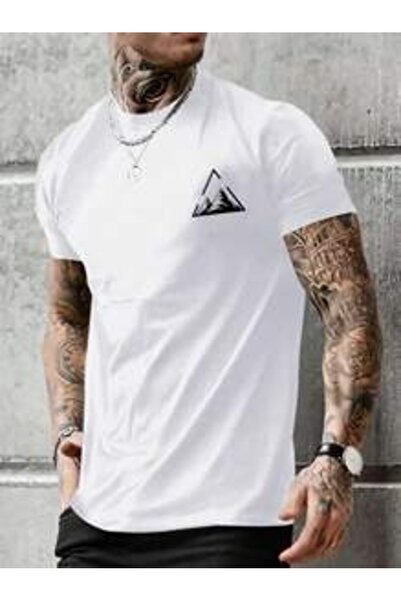 kahire Triangle Mountain Printed Premium Oversize T-Shirt