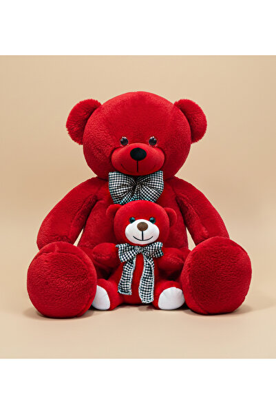 Pababo 80 cm Yavrulu Papyonlu Büyük Ayıcık