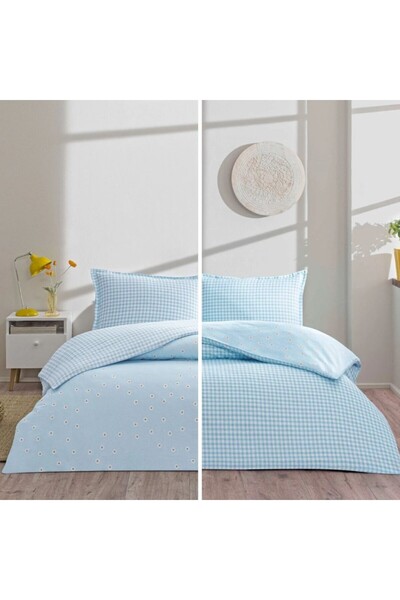 Taç Double bed linen with 2 sides, 100% cotton ranforce with daisies, TAC, Do...