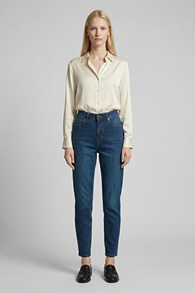 Rays 1063 Blugi Mom cu talie înaltă, verde nuanțat