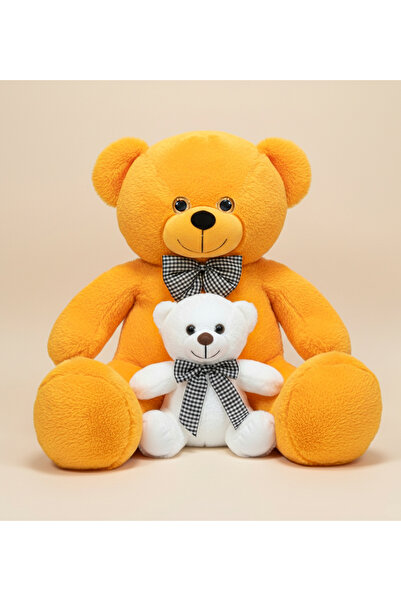 Pababo 80 cm Yavrulu Papyonlu Büyük Ayıcık