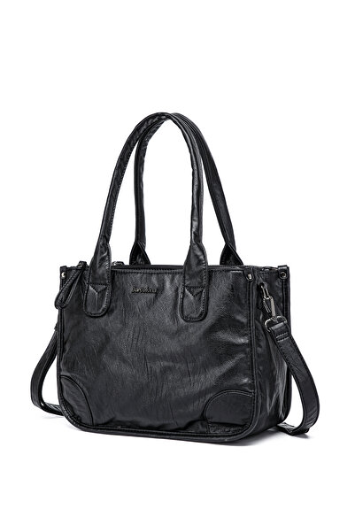 Solo Bag Измиваема кожена чанта с много отделения, стилна мека кожена чанта п...