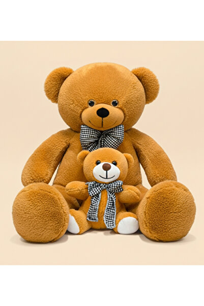 Pababo 80 cm Yavrulu Papyonlu Büyük Ayıcık