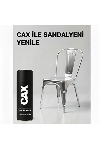 caxcolors CAX COLORS Metal Ahşap Plastik Sandalye Sprey Boya 400ml - Çizilmel...