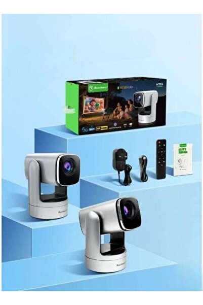 SMART BARRY Smartbarry HT26 LCD Projector – Portable 4K Support with 5G Wi-Fi...