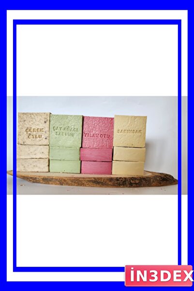 İN3DEX مجموعة صابون عشبي اقتصادي للعائلة - عبوة مميزة من 12 قطعة