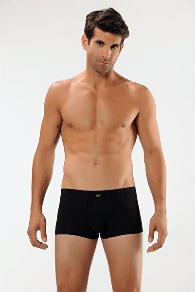 OBJE Siyah Pamuklu Erkek Boxer
