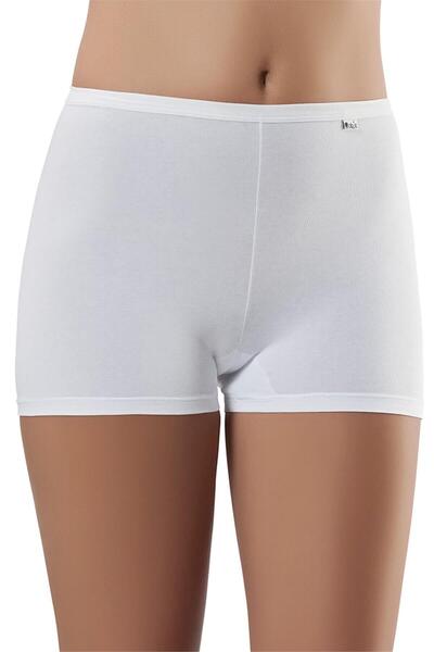OBJE بوكسر نسائي من القطن الليكرا الأبيض