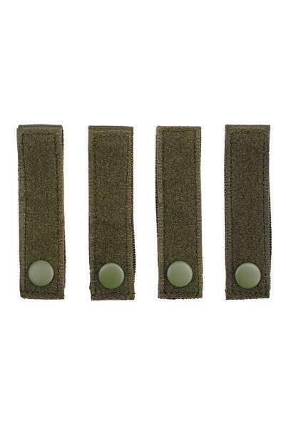 101 INC Set 4 MOLLE strap hook and loop - Oliv