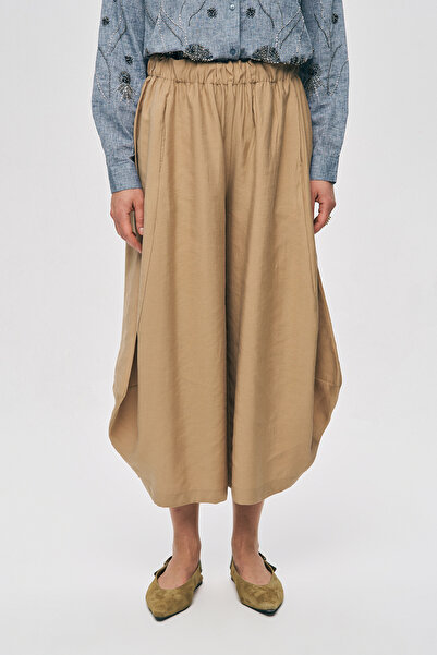 Orfeo Negro Γυναικείο μοντέρνο παντελόνι σαλβάρι μονόχρωμο με ελαστική μέση