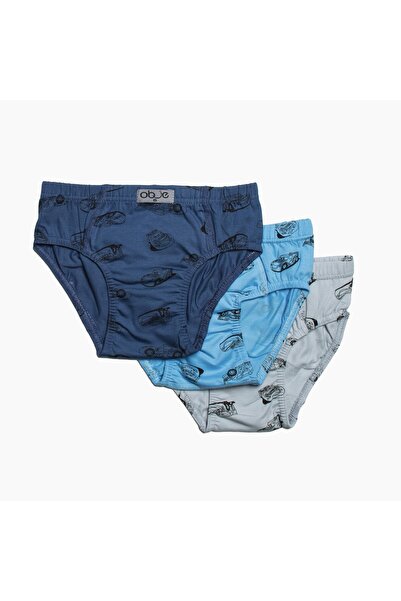 OBJE Boy's Car Patterned Assortment 3-Piece Slip