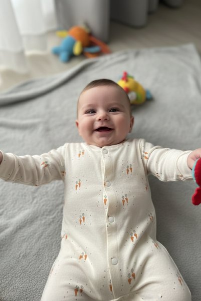 lilico 100% Cotton Baby Girl Romper with Snap Fasteners, Comfortable Fit, Newborn Daily Wear