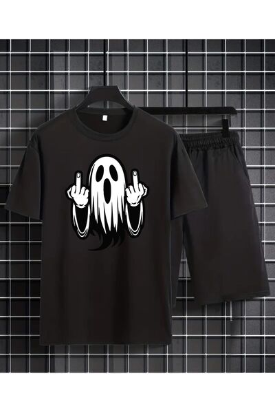 orwen life est. 2022 Oversize Unisex Shorts Set – Ghost Middle Finger Print, ...