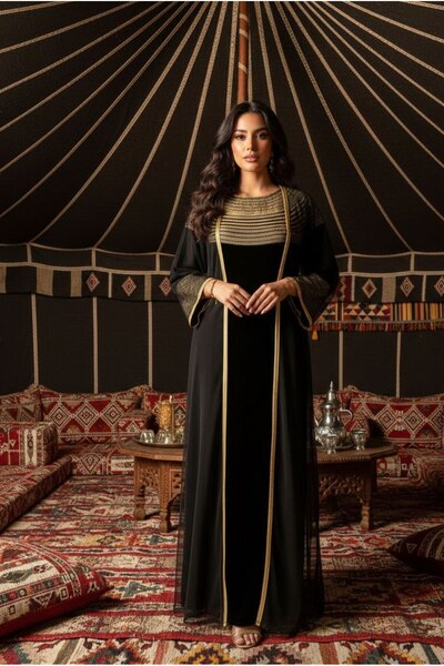 Seela Elegant traditional-style jalabiya for public parties, national holiday...