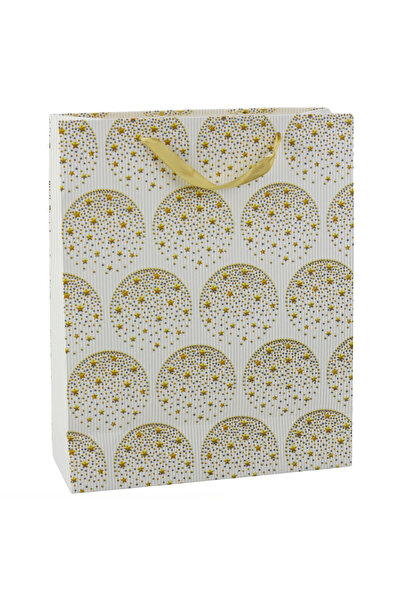 Three top online Elegant Gift Bag Gold Stars White 32 x 26 x 12 cm