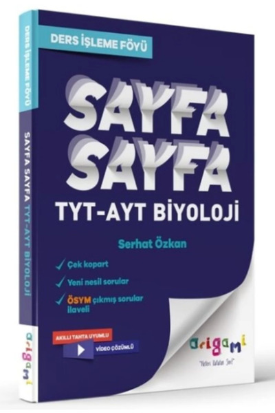 Tammat Yayıncılık TAMMAT TYT-AYT Origami Biyoloji Sayfa Sayfa Ders İşleme Föyü